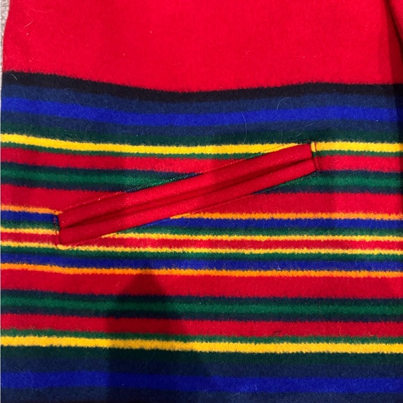 Pendleton High Grade Serape Striped Red Wool Coat - Picture 4 of 5